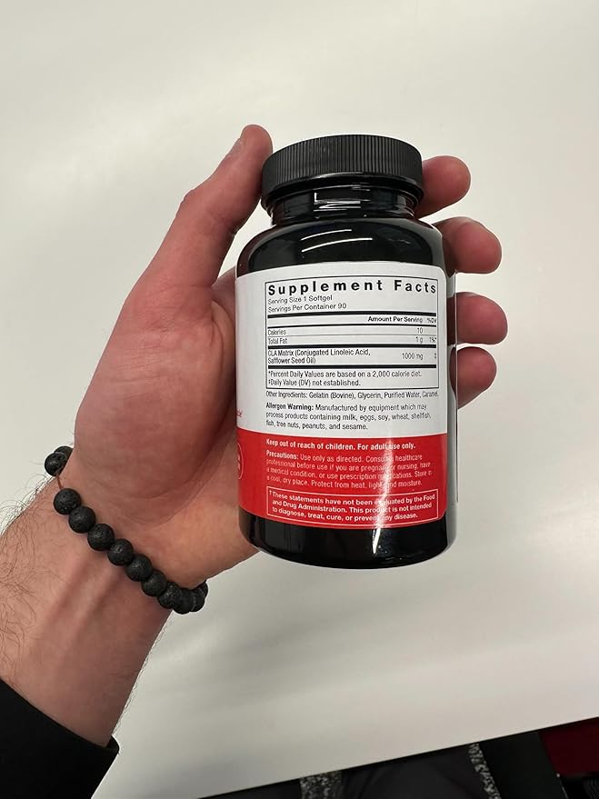 FORCE FACTOR CLA Supplements, CLA 1000 mg, Conjugated Linoleic Acid to Support Body Composition and Lean Muscle Mass, Made from Safflower Oil, Stimulant Free, Non-GMO, 90 Softgels