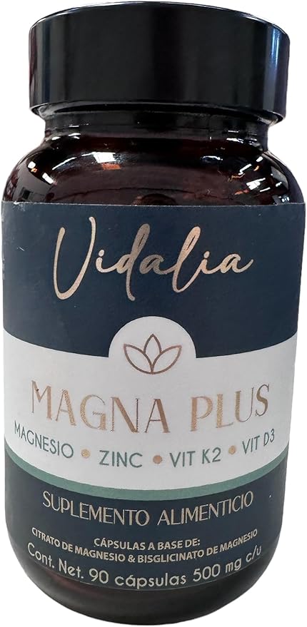 Magna Plus Magnesium Bisglycinate Blend, Magnesium Citrate, Zinc, Vitamin K2 and Vitamin D3. Vidalia by The Mix SUPERFOODS 90 Servings