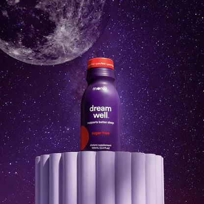 More Labs Dream Well Holistic Sleep Shot Drink 5 Pack | Non-Habit Forming | Lemon Balm, Melatonin and Glycine | Sleep Support Solution