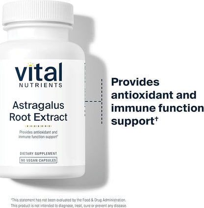 Vital Nutrients - Astragalus Root Extract - Vegan Formula - Herbal Support for The Immune System - 90 Vegetarian Capsules per Bottle - 300 mg