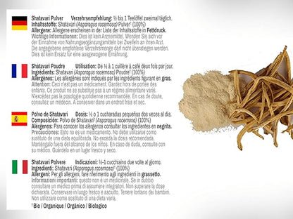 DR WAKDE'S Organic Shatavari Powder (Asparagus racemosa) - 100g (3.5oz) | Pure, Raw & Dried Powder | Ayurvedic Herb | Vegan | Nothing Added, Nothing Removed | Same Day Dispatch