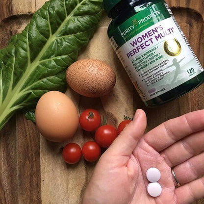 Purity Products Women’s Perfect Multi + OmegaBerry Fish Oil Women's Multi (Supports Urinary Tract Health, Immune, Bone, Hair, Skin, Nails + More) - OmegaBerry (1250mg Omega-3, Vitamin D3 + More)