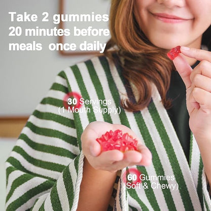 Magnesium Taurate Gummies with Magnesium Taurate, Magnesium Glycinate & Magnesium Citrate-for Heart Health, Muscles Function, Mood Support-Vegetarian, Non-GMO