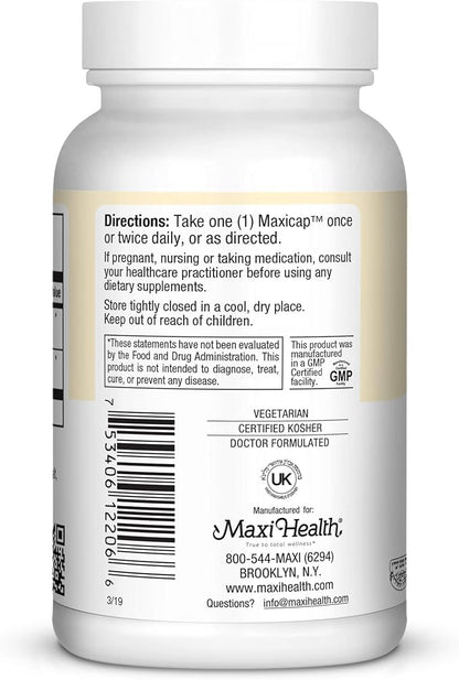 Maxi Health Eleuthero - 0.8% Eleutherosides - Stress and Energy Formula - 60 Capsules - Kosher (QSG)