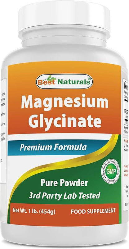Best Naturals Magnesium Glycinate Powder - 1 Pound (1 LB (Pack of 1))