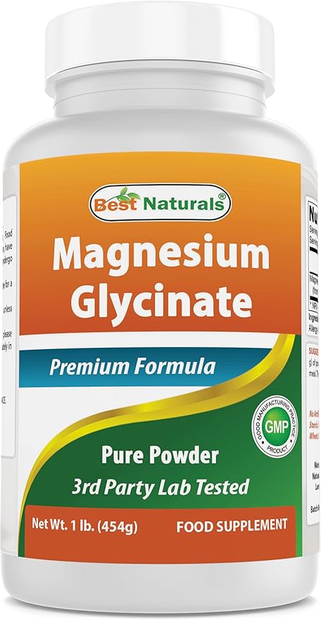 Best Naturals Magnesium Glycinate Powder - 1 Pound (1 LB (Pack of 1))
