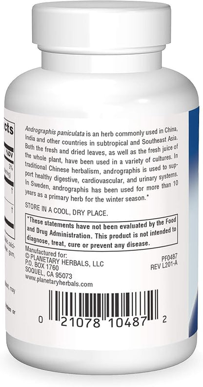 Planetary Herbals Full Spectrum Andrographis 400mg - Ayurvedic Herb - 60 Tablets
