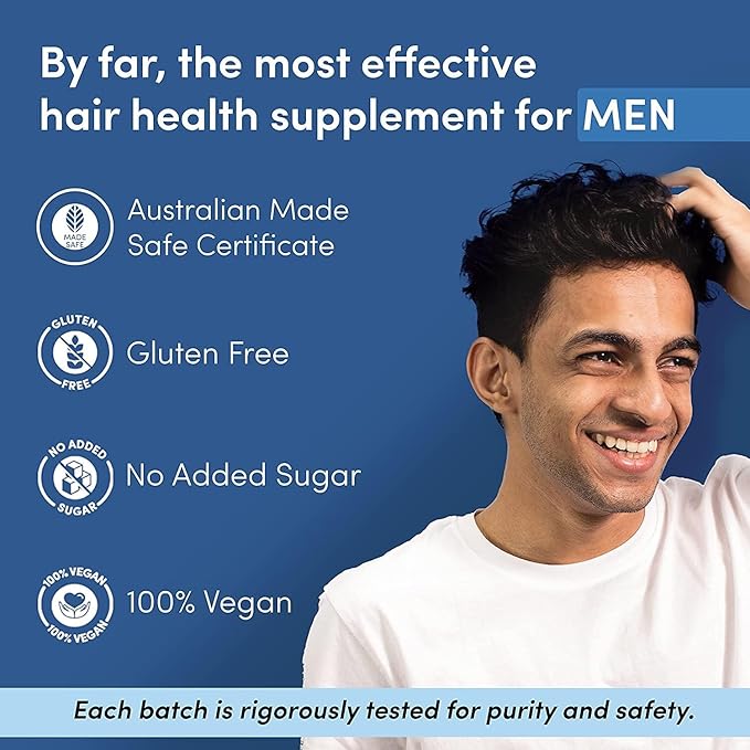 Biotin Hair Gummy for Healthy Hair | No Sugar Added | Biotin Gummies with Hair Vitamins | Vitamin A, Vitamin C, Vitamin E & Zinc | 60 Gummies