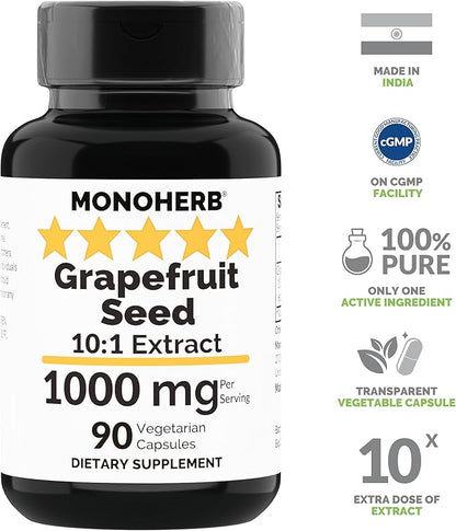 Grapefruit Seed Extract 1000 mg - 90 Vegetarian Capsules
