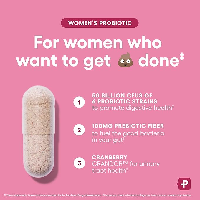 Physician's Choice Probiotics for Women - PH Balance, Digestive, UT, & Feminine Health - 50 Billion CFU - 6 Unique Strains for Women - Organic Prebiotics, Cranberry Extract+ - Womens Probiotic - 84 CT