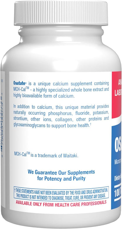 Remineralizing Calcium Hydroxyapatite Supplement - Clinical Formula Osteo Bone Health Supplement for Women & Men with Bioavailable Calcium Phosphate MHCC Complex for Density & Strength - 100 Servings