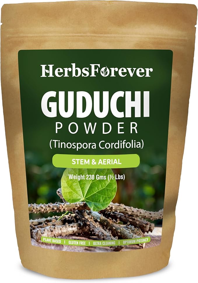 Guduchi Powder | Tinospora Cordifolia | Ayurvedic Herbal Supplement | Natural & Pure | Non-GMO, Vegan | 230 GMS | Traditional Herb for Everyday Wellness