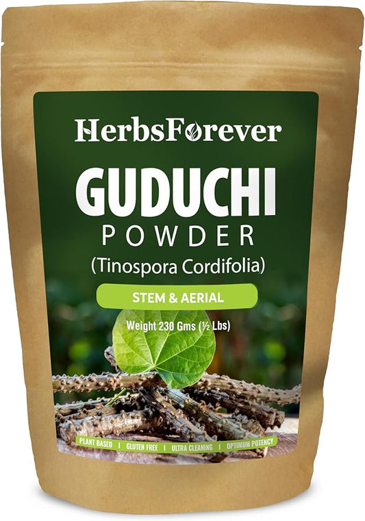 Guduchi Powder | Tinospora Cordifolia | Ayurvedic Herbal Supplement | Natural & Pure | Non-GMO, Vegan | 230 GMS | Traditional Herb for Everyday Wellness