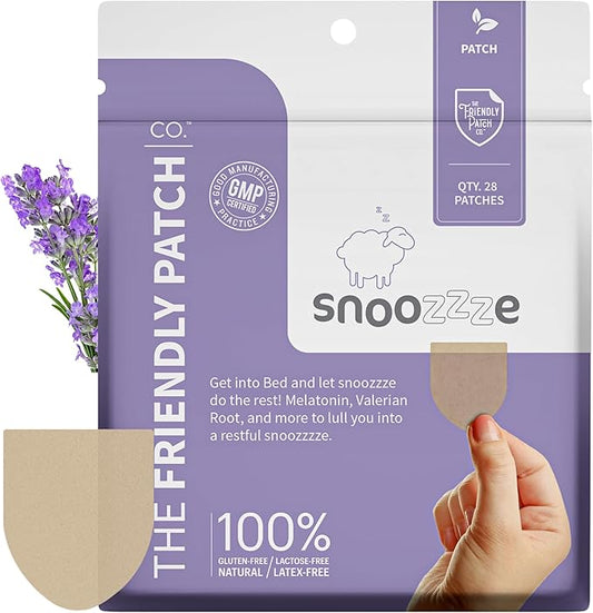 The Friendly Patch 28 Day Sleep Patches Snooze for Sleep Aid Support | Natural Sleeping Aid with Melatonin 7mg and Magnesium