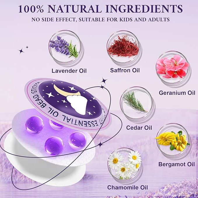 Sleep Patches for Adults and Kids, Goodnight Sleep Oil Bead Patches (30 PCS, Serving Up to 120 Nights), Upgraded Sweet Dream Formula with 100% Natural Plant Ingredients