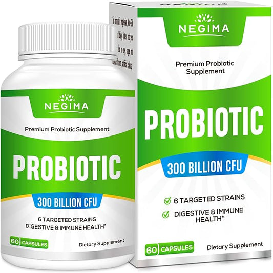 Probiotics for Women and Men, 300 Billion CFUs Probiotic, 6 Strains Probiotics & Prebiotics, Daily Probiotics for Digestive, Gut, Immune Probiotics for Men & Women - 60 Capsules -19