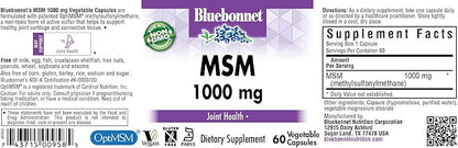 BlueBonnet MSM Supplement, 60 Vcaps