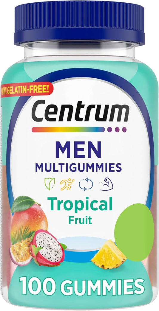 Centrum Men's Multivitamin Gummies, Immune, Energy, Healthy Appearance Support, 100 Count, 50 Day Supply