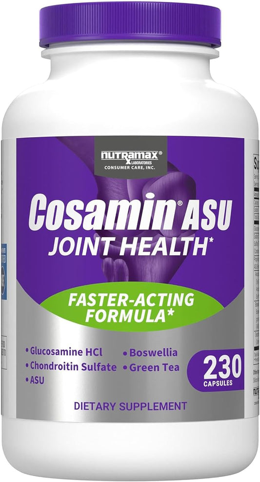 Nutramax Cosamin® ASU Joint Health Supplement with Glucosamine, Chondroitin & ASU for Men’s & Women's Joint Health, 230 Capsules