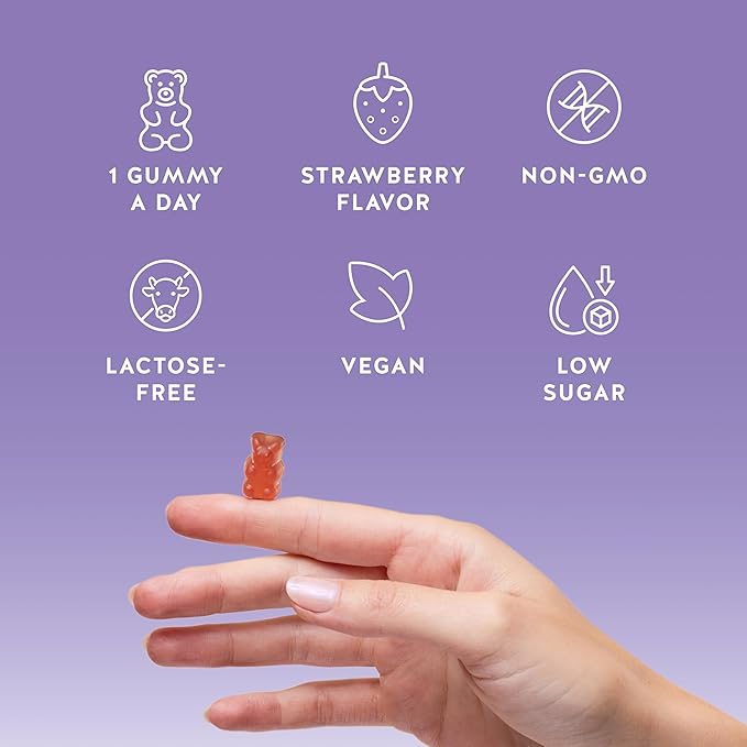 PMS Support Supplement for Women. Menstrual Relief Gummies to Target Hormonal Breakouts, Bloating, Period Cramps, & Mood Swings. Vegan, with Vitamin B6 & Lemon Balm, 30 Gummies