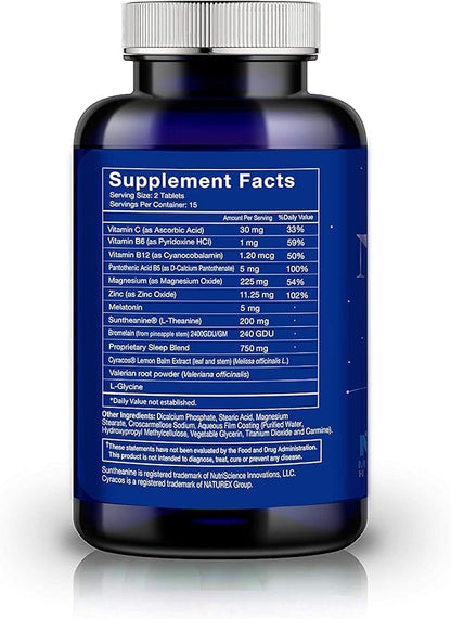 Sleep Aid + Megastrain Probiotics for Adults 100% Drug-Free & Non-Habit-Forming – Clinically Formulated Sleep Supplement That Improves Quality of Sleep - Proprietary Blend of Melatonin