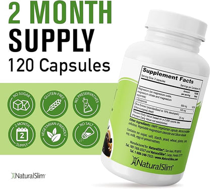 NaturalSlim Magnesium Oxide - Constipend for Constipation Relief, Colon Cleanser & Stool Softeners for Women & Men with Magnesium Citrate, Aspartate, & Olive Extract - 120 Vegetable Capsules 3 Pack