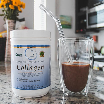 Sanar Naturals Collagen Peptides Powder - for Hair, Nail, Skin, Joint, and Bone Health - Hydrolyzed Collagen for Women & Men, Easy to Mix Collagen Protein Supplement, Unflavored, 10.58 oz