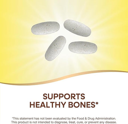 Nature's Way Alive! Calcium Max Absorption, Plant Source Calcium, Vitamin D3 & K2, Magnesium, Bone Support*, 60 Tablets (Packaging May Vary)