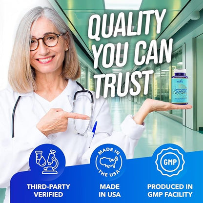 4-in-1 DIM Potent Complex 300mg - Estrogen Balance and Metabolism, Energy & Menopause Support Supplement with Bioperine (x4), Calcium and Broccoli Extract - for Women and Men 60 Servings