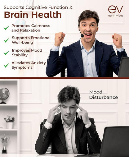 Earth Vibes 10-in-1 Mushroom Complex - 60 Vegan Capsules | Supports Immune Function & Cognitive Health | Includes Lion's Mane, Cordyceps, Reishi & Chaga | Improve Energy, Memory & Focus | Non-GMO