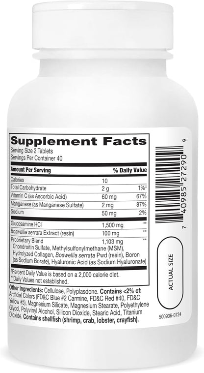 21st Century Glucosamine and Chondroitin, Advanced 3X Tablets, 80 Count