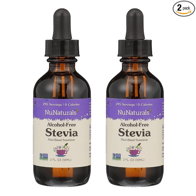 NuNaturals Liquid Stevia, Sugar-Free Sweetener, Plant-Based Sugar Substitute, Zero Calorie, Unflavored