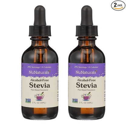 NuNaturals Liquid Stevia, Sugar-Free Sweetener, Plant-Based Sugar Substitute, Zero Calorie, Unflavored