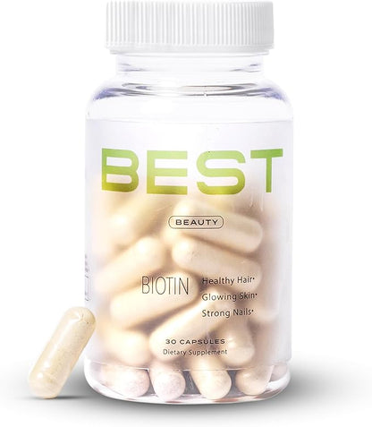 Best Biotin | Collagen | Keratin - Clinically Tested Multi Collagen Supplement for Hair Growth, Healthy Skin and Strong Nails. Non-GMO, Vegan, Gluten-Free. Made in USA. 30 Day Supply - 30 Count