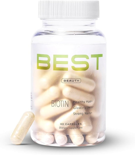 Best Biotin | Collagen | Keratin - Clinically Tested Multi Collagen Supplement for Hair Growth, Healthy Skin and Strong Nails. Non-GMO, Vegan, Gluten-Free. Made in USA. 30 Day Supply - 30 Count