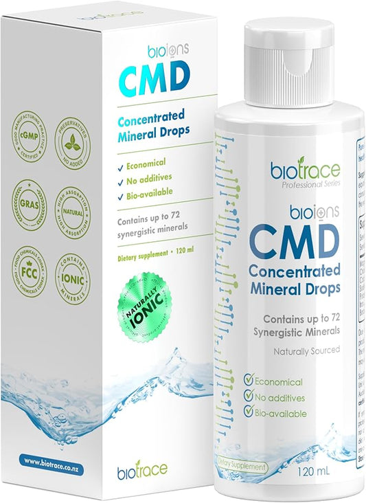 BioTrace Dead Sea Trace Mineral Drops | 72+ Concentrated Trace Minerals, Ionic Liquid Magnesium, Chloride, Potassium | Low Sodium | Energy, Electrolytes, Hydration | 48 Day Supply, 4 fl oz (Pack of 1)