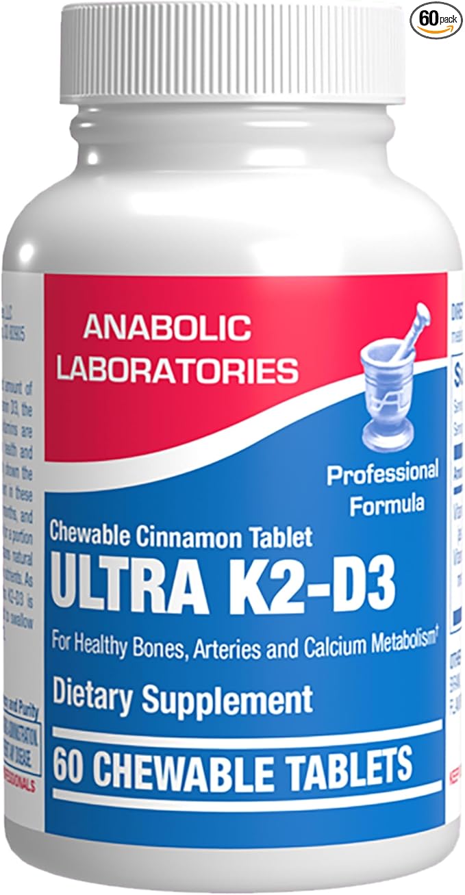 Chewable Vitamin D and K2 Supplement - Clinical D3 K2 2000IU for Bone Teeth Mood and Immune Support Plus Calcium Absorption - Vegetarian Vitamin D Chewable Cinnamon Flavor (60 Day Supply)