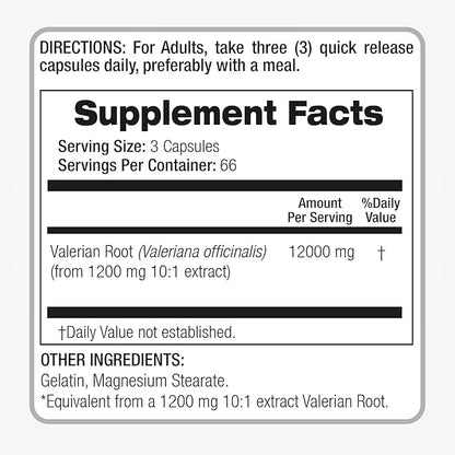 FITO MEDIC'S Lab | Valerian Root |200 Capsules |12000 mg| Valerian Root Capsules | Valerian | Valerian Root herb | Valerian Root Extract | Concentrate Extract |Ultra high Absorption.
