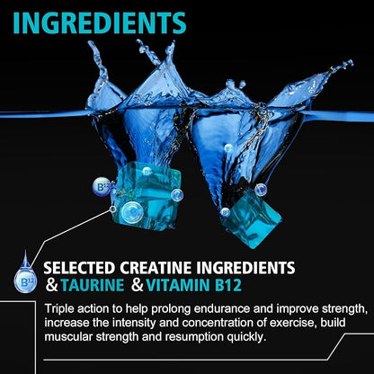 Beauty Bar Creatine Monohydrate Gummies,6200mg for Men & Women-120 Gummies,Sugar Free Chewable Creatine Monohydrate for Muscle Strength,Energy Boost,Blueberry Flavor