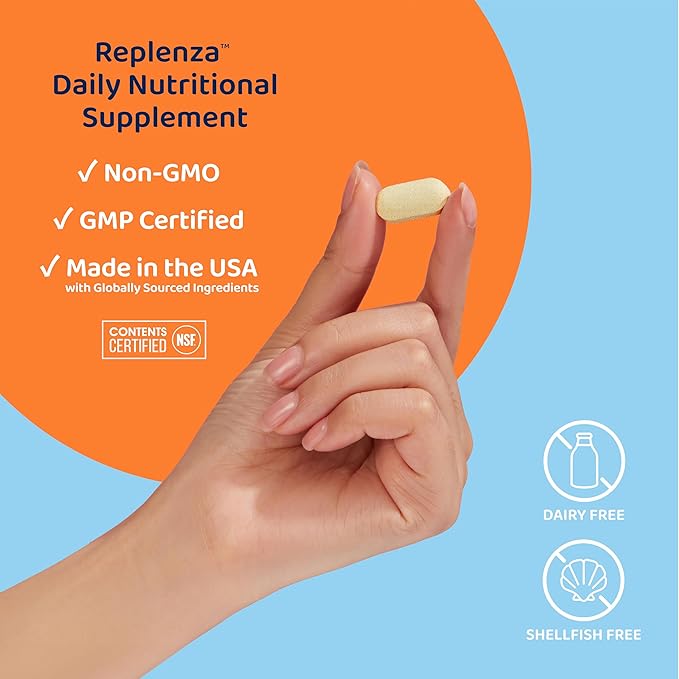 Daily GLP-1 Nutritional Support Supplement, Essential Vitamins and Minerals, Support for Gut Health, Stress and Cellular Energy – 60 Tablets