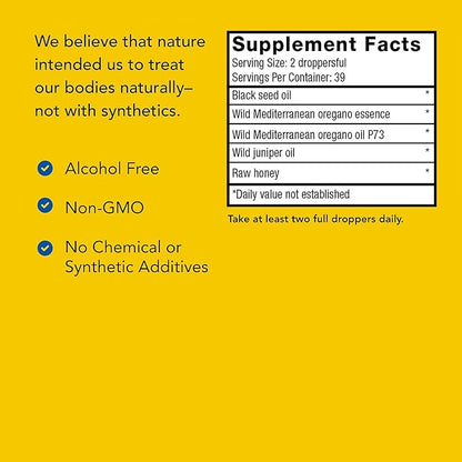 NORTH AMERICAN HERB & SPICE Resp-Immune - 2 oz - Respiratory & Immune Support - Black Seed, Oregano P73 Oil & Raw Honey - Mycellized for Optimal Absorption - Non-GMO - 39 Servings