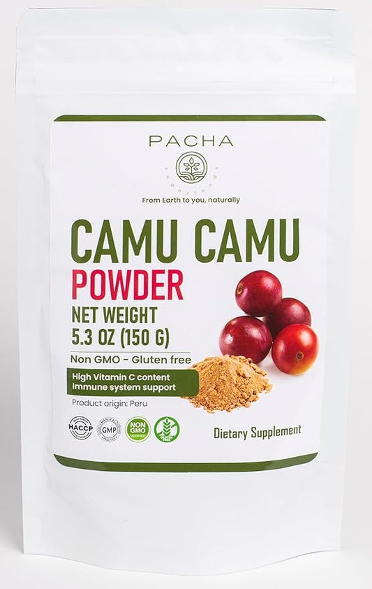 Camu Camu powder. 5.3 oz. Non-GMO, high Vitamin C content, antioxidants and immune support.