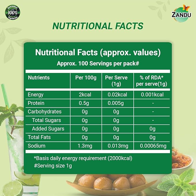 Zandu Stevia Meethi Tulsi Powder- A Healthier Substitute for Sugar, Helps Maintain Healthy Sugar Levels & Healthy Weight (100 g Powder)