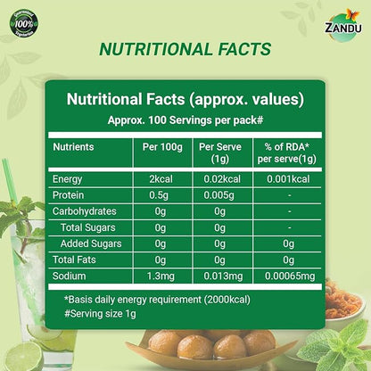 Zandu Stevia Meethi Tulsi Powder- A Healthier Substitute for Sugar, Helps Maintain Healthy Sugar Levels & Healthy Weight (100 g Powder)
