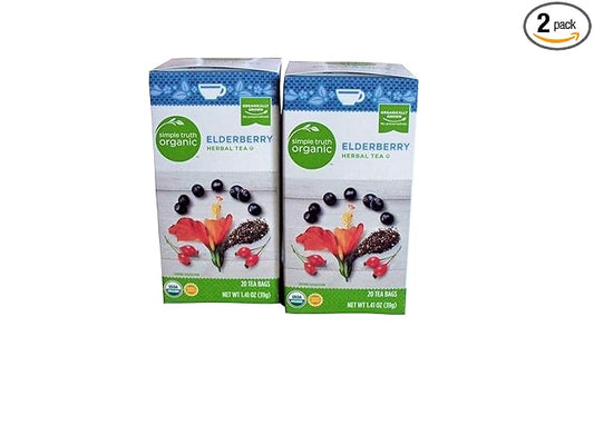Simple Truth Organic Elderberry Herbal Tea 20 ct (Pack of 2)