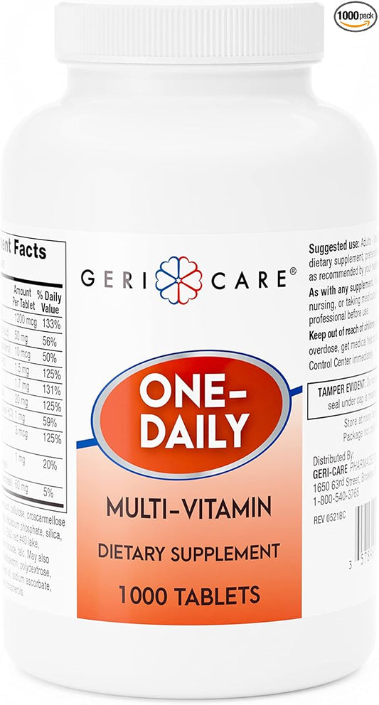 GeriCare Multivitamin Supplement Tablets, (Bottle of 1000)