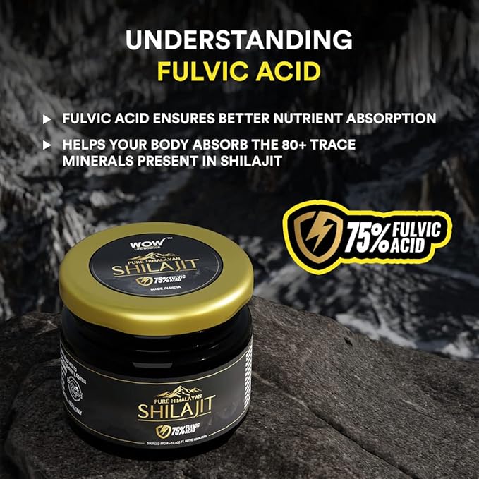 Pure Himalayan Shilajit/Shilajeet Resin - 20g | Guaranteed 75%+ Fulvic Acid | Sourced from ~18,000 ft | for Stamina, Endurance & Strength | Contains Lab Certificate