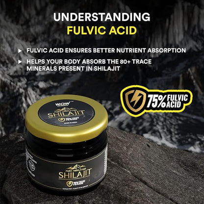 Pure Himalayan Shilajit/Shilajeet Resin - 20g | Guaranteed 75%+ Fulvic Acid | Sourced from ~18,000 ft | for Stamina, Endurance & Strength | Contains Lab Certificate