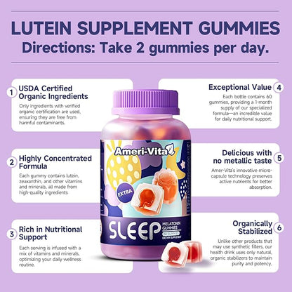 Sleep Gummies for Adults, with Melatonin 3mg, L theanine, Ashwagandha, Gluten Free, Sugar-Free, Strawberry Flavor 60 Count