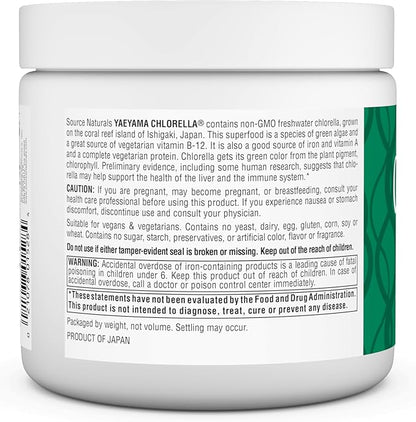 Source Naturals Chlorella, from Yaeyama Powder, 8 Ounce